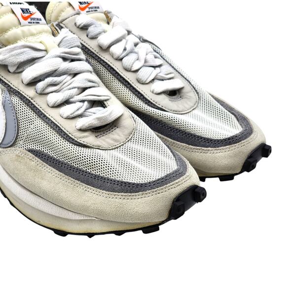 Nike LDWaffle Sacai Summit BV0073-100 Mesh Suede White Wolf Grey 10 - Preowned - Picture 6 of 11